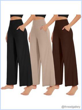 NEW YOUNG Wide Leg Sweatpants with Pockets High Waist Lounge Pants Yoga Workout